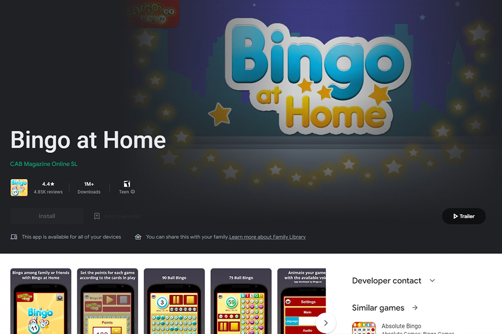 Review of the Bingo At Home App